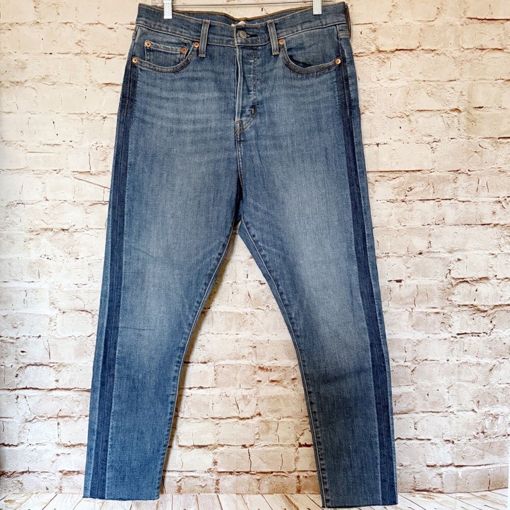 Levis wedgie skinny button fly high rise jeans